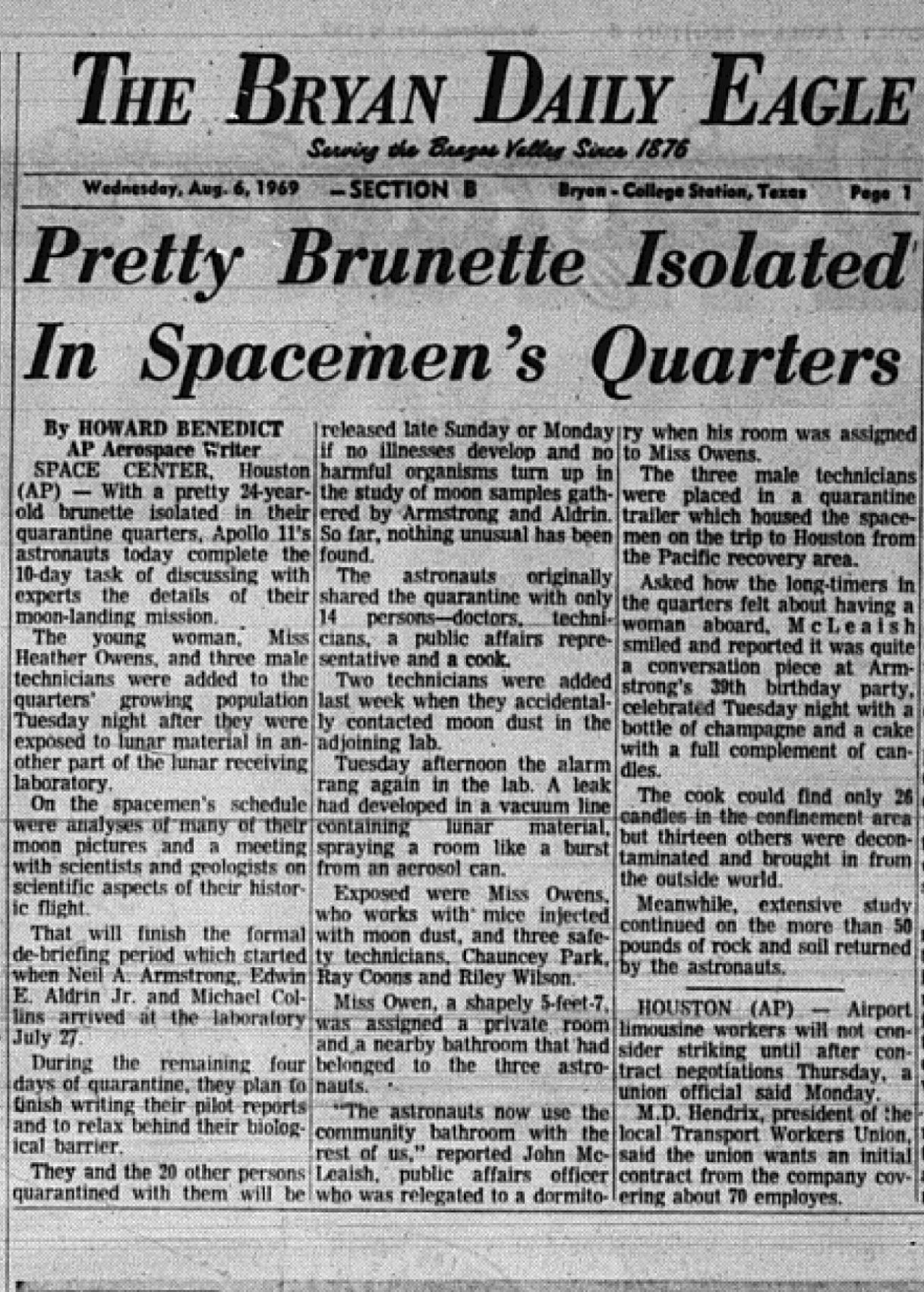 The Eagle Archives: August 6, 1969